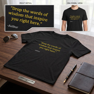 Camiseta Citação Personalizada Minimalista Tipográfica