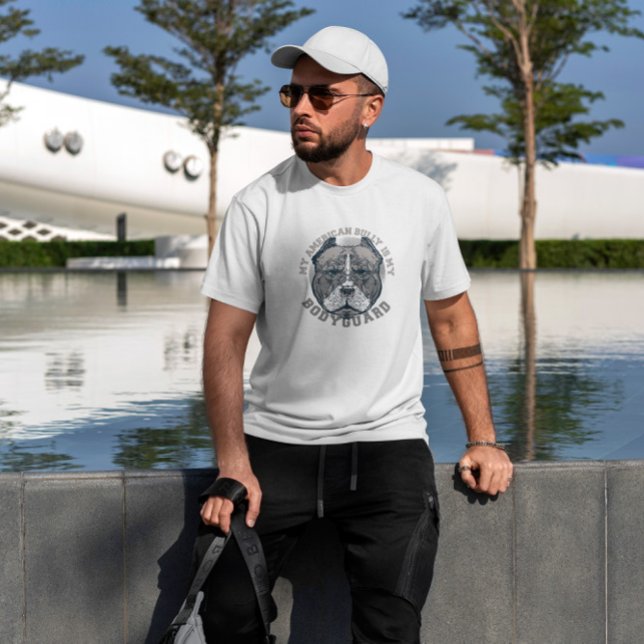 Camiseta Citação Pitbull Dog BodyGuard (Criador carregado)