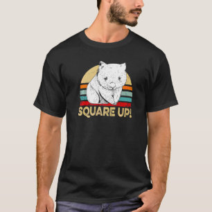 Camiseta Citação Quadrada Para Cima Para Um Nerd De Wombat