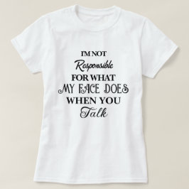 Camiseta Citação responsável, Smartass, Engraçado Sarcasmo 