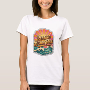 Camiseta Citação RESTING BEACH FACE Classic Gold