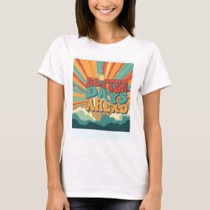 Camiseta citação retrormotivacional amarela azul