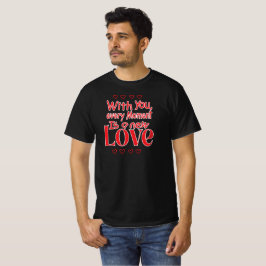 Camiseta Citação Romântica de Amor Novo para Sempre