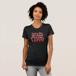 Camiseta Citação Romântica de Amor para Sempre Nova