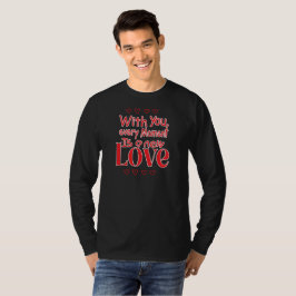 Camiseta Citação Romântica de Amor para Sempre Novo