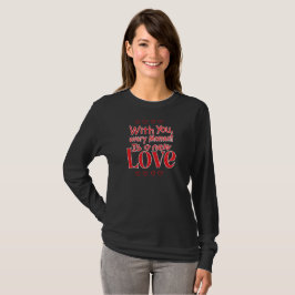 Camiseta Citação Romântica de Amor para Sempre Novo
