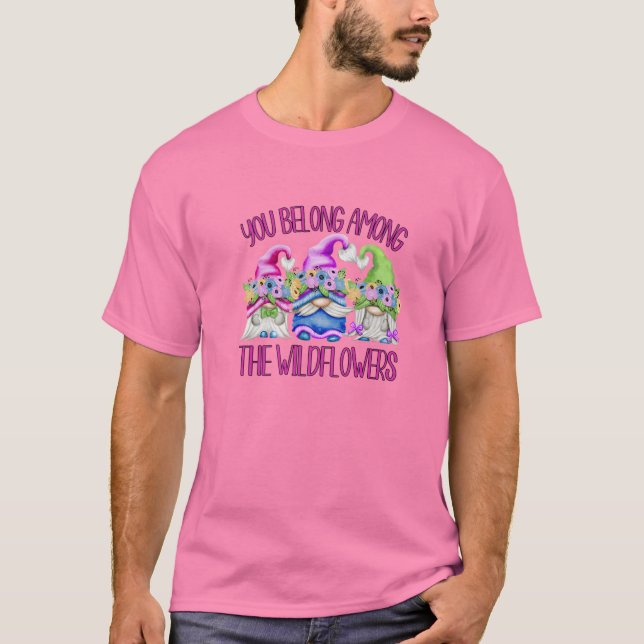 Camiseta Citação Rosa De Flor Selvagem Para Hippies Flor Gi (Frente)