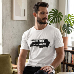 Camiseta Citação Sarcástica Masculina "Não Estou De Mau Hum