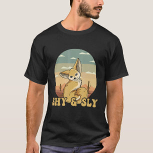 Camiseta Citação Shy & Sly Para Uma Raposa Fennec