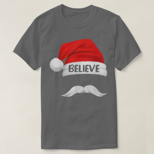 Camiseta Citação sobre o bigode de Papai Noel para as mulhe (Frente do Design)