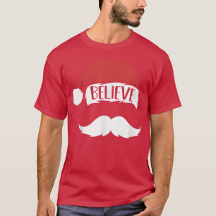 Camiseta Citação Sobre Santa Hat Mustache Família Engraçada