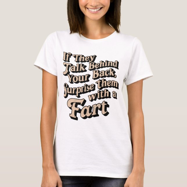 Camiseta Citação Surpresa Funny Fart (Frente)