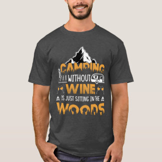 Camiseta Citação Vintage Aventura de Camping menina