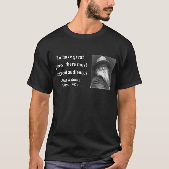 Camiseta Citações 12b de Whitman (Frente)