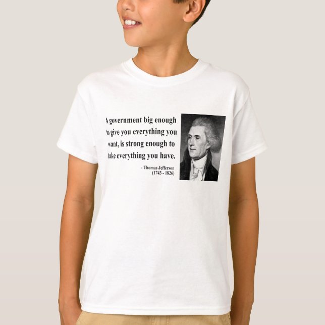 Camiseta Citações 1b de Thomas Jefferson (Frente)