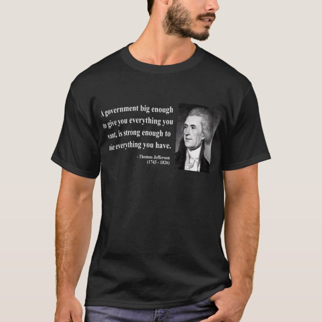 Camiseta Citações 1b de Thomas Jefferson (Frente)