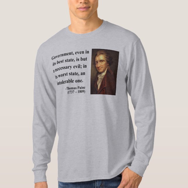 Camiseta Citações 2b de Thomas Paine (Frente)