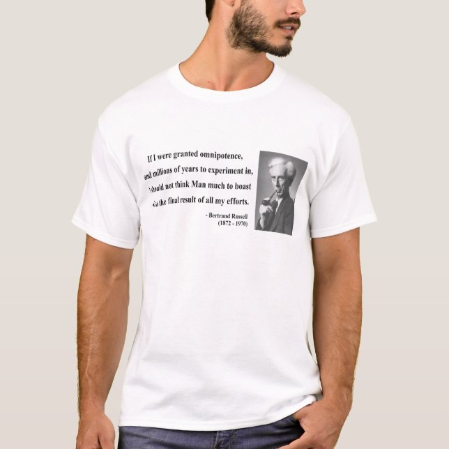 Camiseta Citações 4b de Bertrand Russell (Frente)