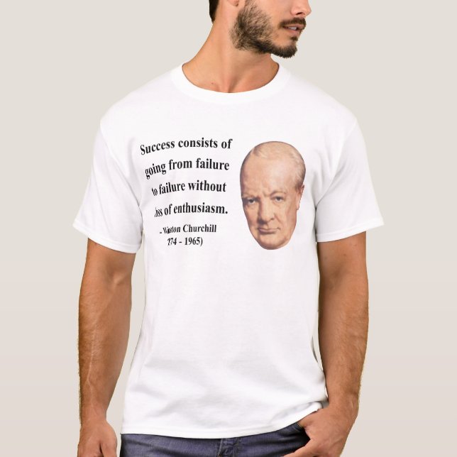 Camiseta Citações 5b de Winston Churchill (Frente)