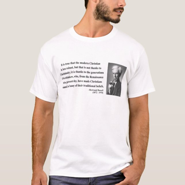 Camiseta Citações 6b de Bertrand Russell (Frente)