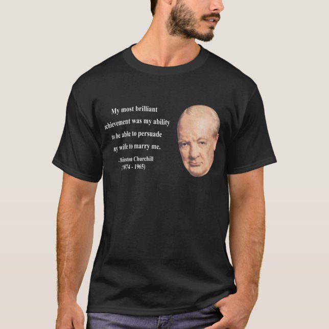 Camiseta Citações 6b de Winston Churchill (Frente)