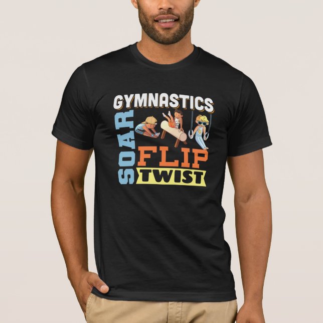 Camiseta Citações da ginástica dos rapazes - Torção do Sacu (Frente)