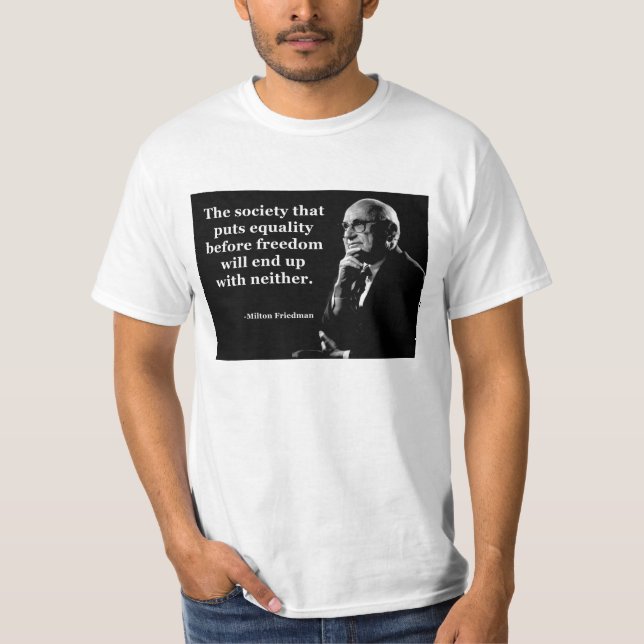Camiseta Citações da liberdade da igualdade de Milton (Frente)