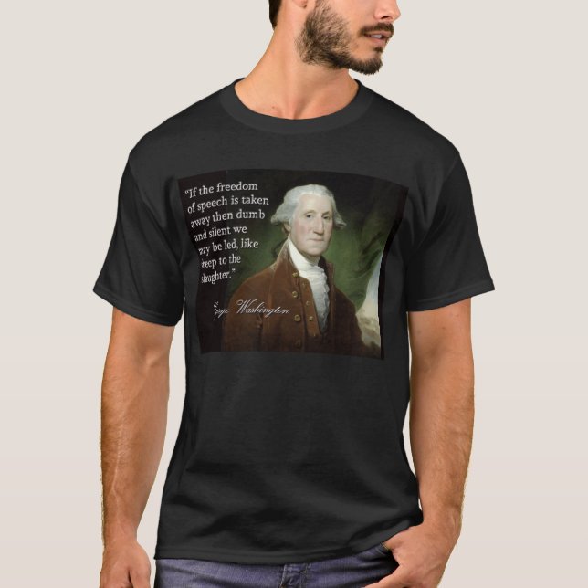 Camiseta Citações da liberdade de expressão de George (Frente)