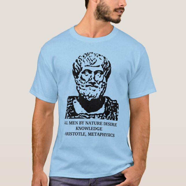 Camiseta Citações da metafísica de Aristotle (Frente)