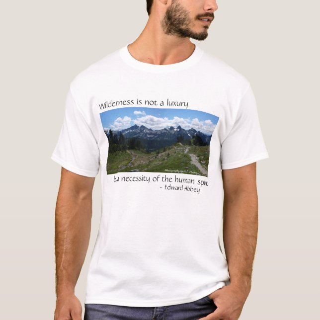Camiseta Citações da região selvagem (escala de Tatoosh) (Frente)