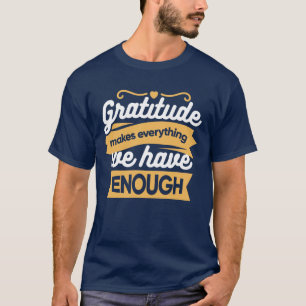 Camiseta Citações da Tipografia de Gratidão Inspiradora