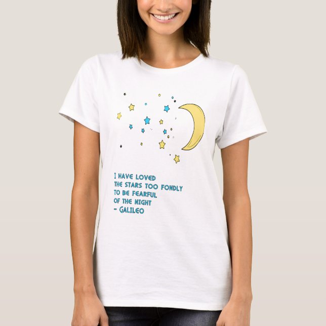Camiseta Citações das estrelas de Galileo (Frente)