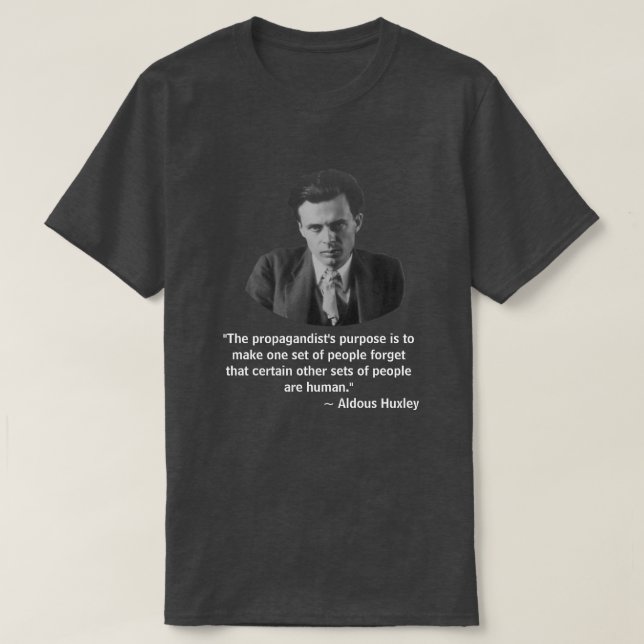 Camiseta Citações de Aldous Huxley (Frente do Design)