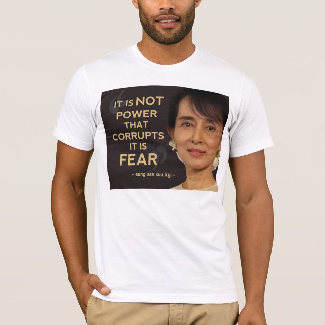 Camiseta Citações de Aung San Suu Kyi (Frente)