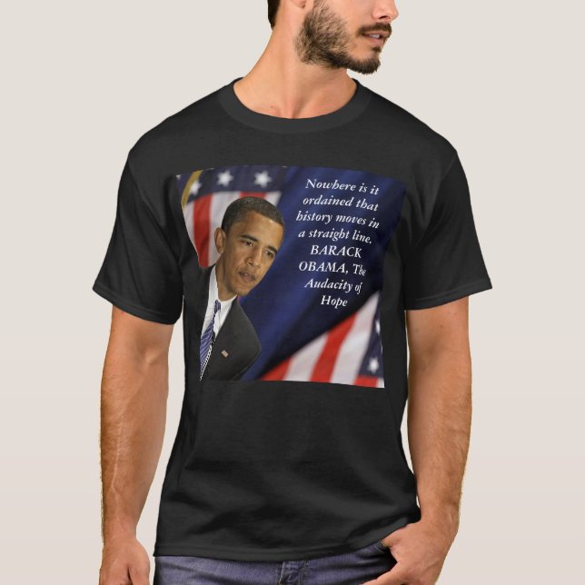 Camiseta Citações de Barack Obama na história (Frente)