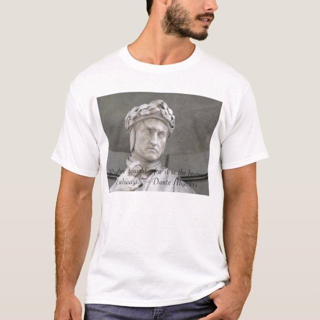 Camiseta Citações de Dante Alighieri no t-shirt (Frente)