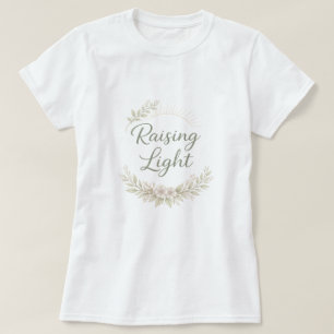 Camiseta Citações de design floral arte de IA