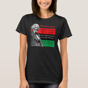 Camiseta Citações de Frederick Douglass Bandeira Pan-Africa