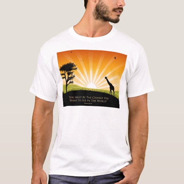 Camiseta Citações de Gandhi (Frente)