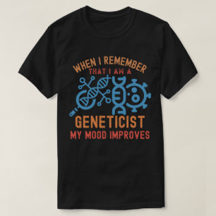Camiseta Citações de Genética, Graduação em Genética