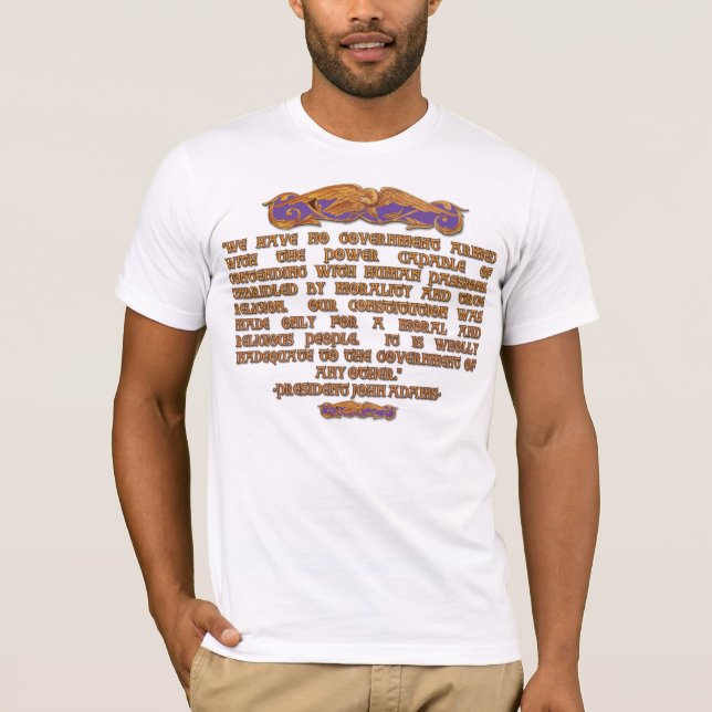 Camiseta Citações de John Adams: Umas pessoas morais & (Frente)