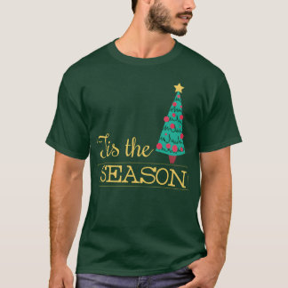 Camiseta Citações de Natal Com família de árvore de Natal