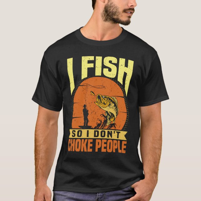 Camiseta Citações de Pesca Piada Sarcasmo (Frente)