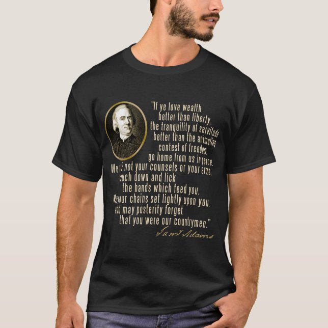Camiseta Citações de Samuel Adams (Frente)