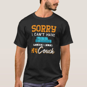 Camiseta Citações de Sofá Sofá Batata Sala de Estar