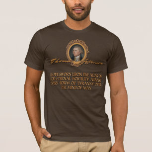 Camiseta Citações de Thomas Jefferson:  Hostilidade etern