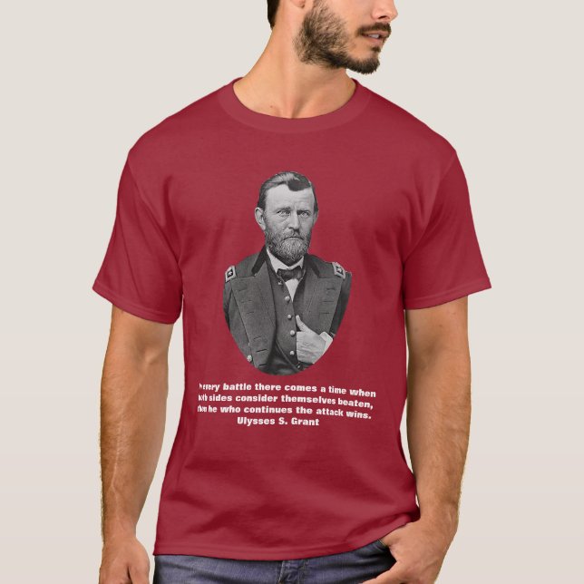 Camiseta Citações de Ulysses S. Grant (Frente)