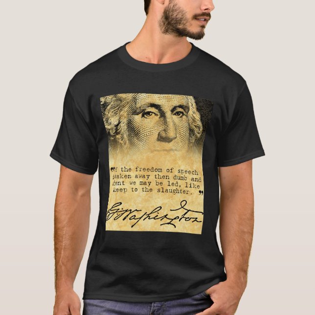 Camiseta Citações de Washington - liberdade de expressão (Frente)