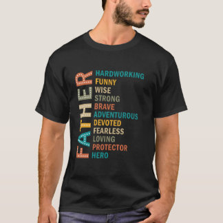 Camiseta Citações do Dia dos Pais Trabalhador Divertido Sáb