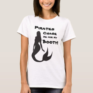 Camiseta Citações do divertimento - os piratas perseguem-